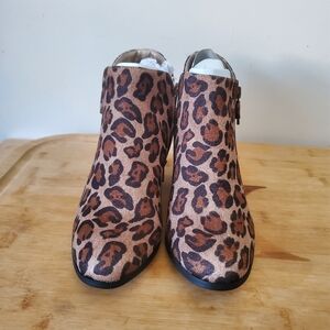 Style & Co. Brown Leopard Ankle Boots
